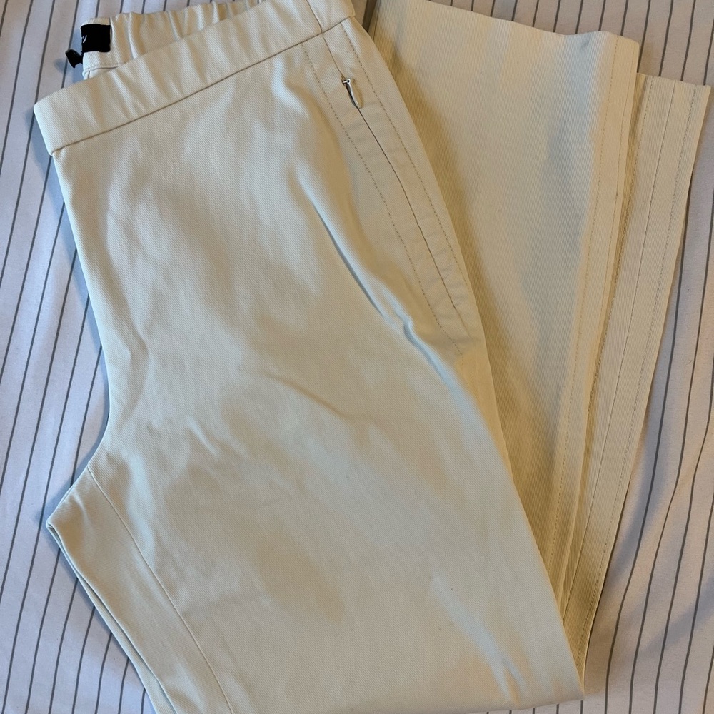 Theory Basic Pull-On Approach Twill Pants, Cream - image 1